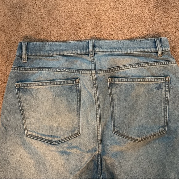 DL1961 Blue Flare Wide Leg Jeans with Frayed Hem - Picture 7 of 9